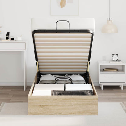 vidaXL Ottoman Bettgestell Sonoma-Eiche 193 x 120 x 25 cm Spanplatte