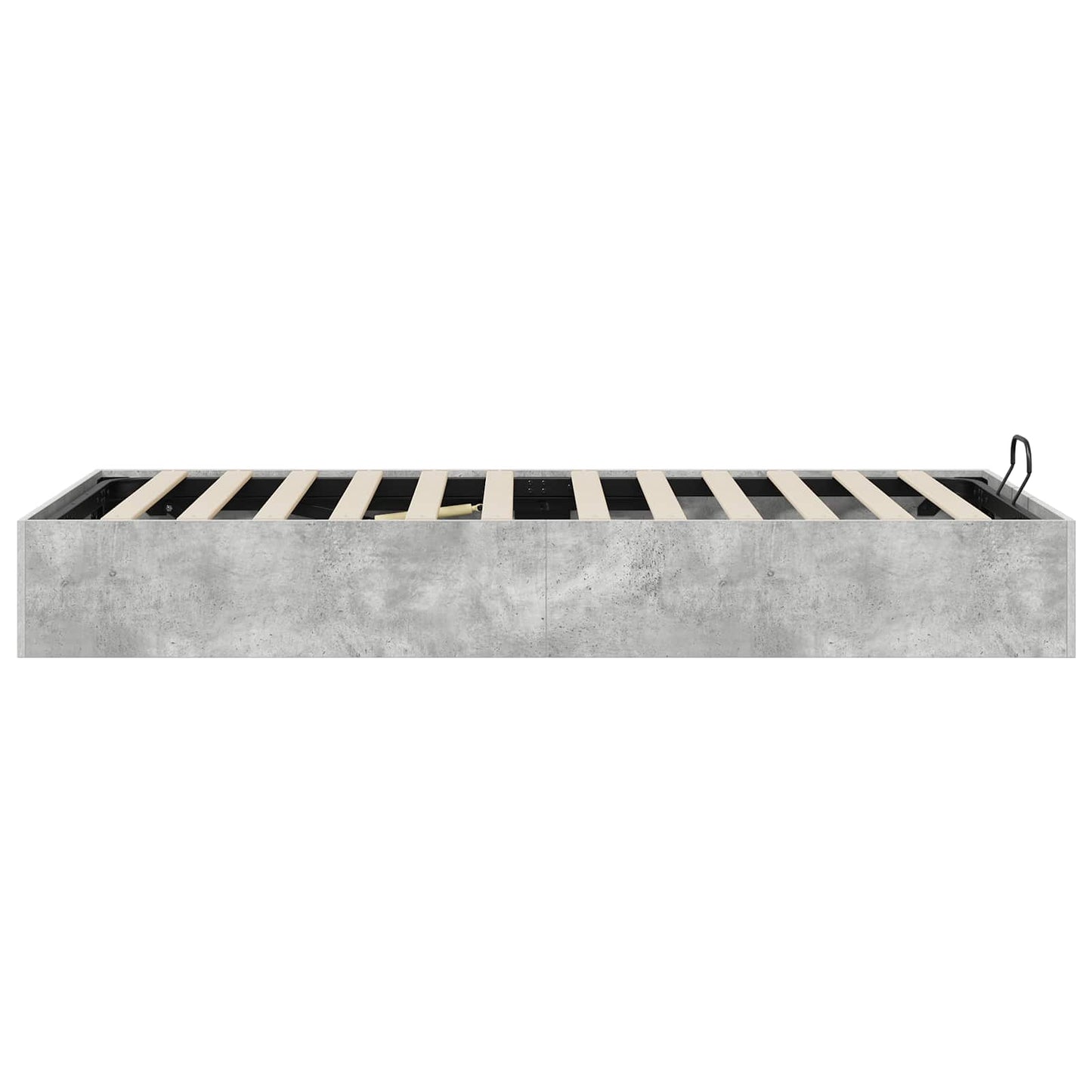 vidaXL Ottoman Bettgestell Beton Grau 193 x 120 x 25 cm Holzwerkstoff