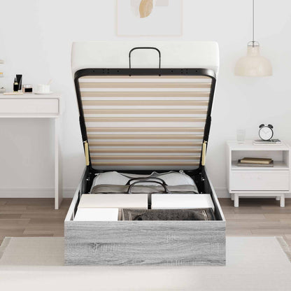 vidaXL Ottoman Bettgestell Graues Sonoma 193 x 120 x 25 cm Spanplatte