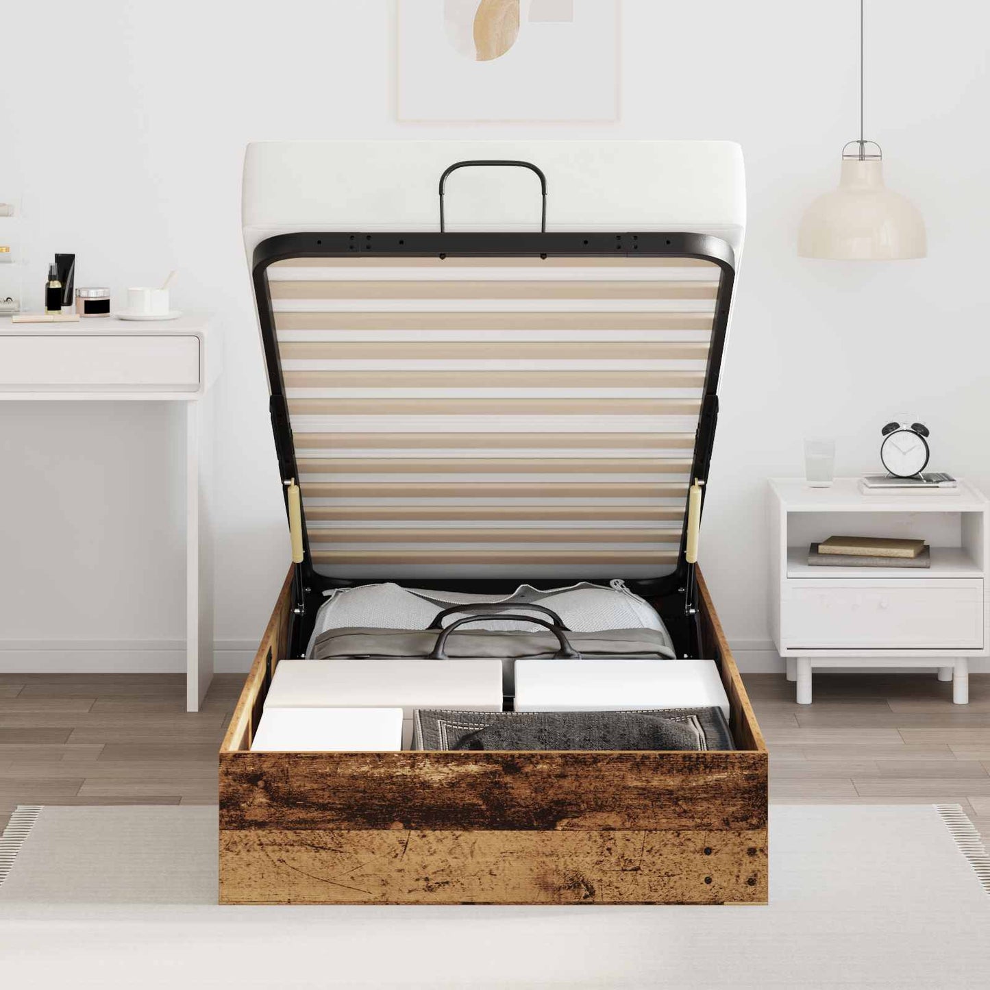 vidaXL Ottoman Bettgestell Altholz 193 x 120 x 25 cm Spanplatte