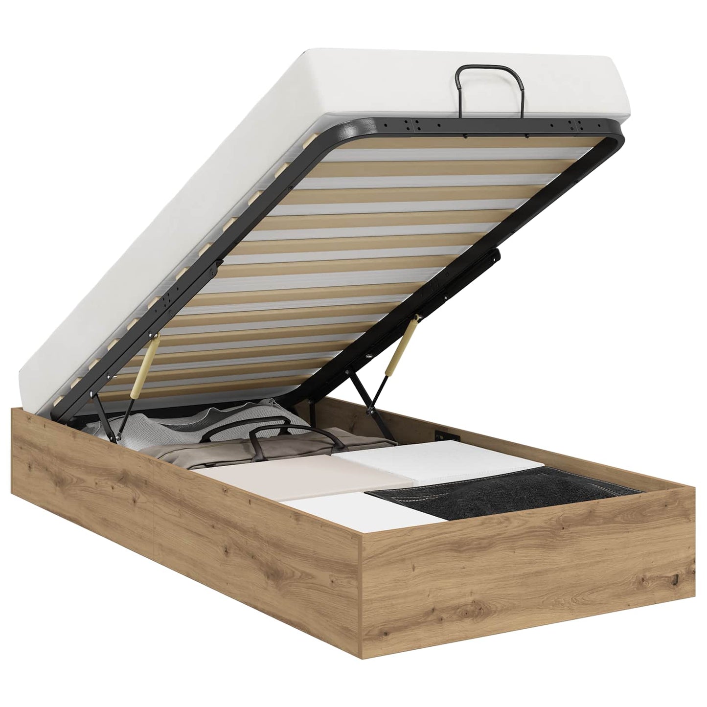 Ottoman Bettgestell Artisan-Eiche 193 x 120 x 25 cm