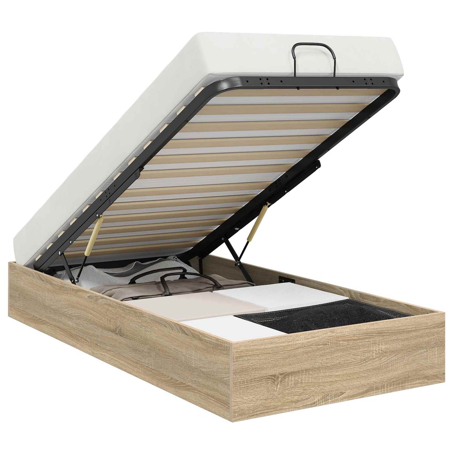 vidaXL Ottoman Bettgestell Sonoma-Eiche 193 x 75,5 x 25 cm