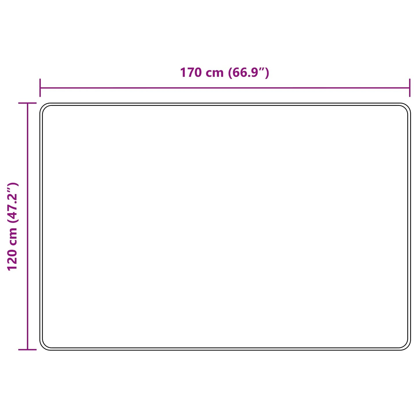 Teppichläufer MARSA Creme 170 x 120 cm Polyester und PVC