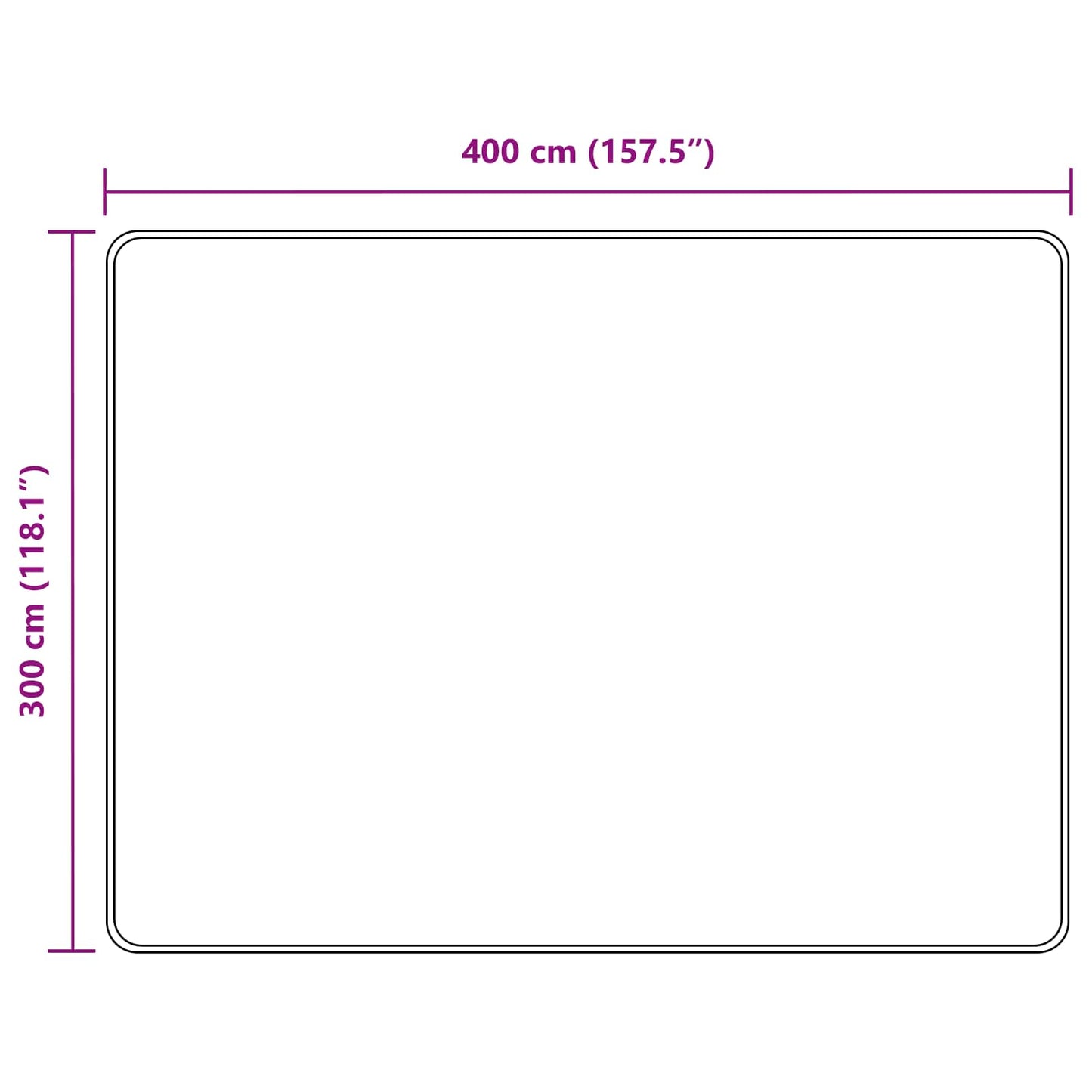 Teppichläufer MARSA Creme 400 x 300 cm Polyester und PVC