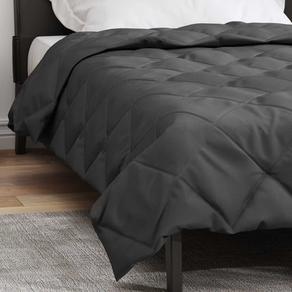 vidaXL Sommerdecke Anthrazit 220 x 155 cm Mikrofaser