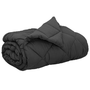 vidaXL Sommerdecke Anthrazit 220 x 200 cm Mikrofaser