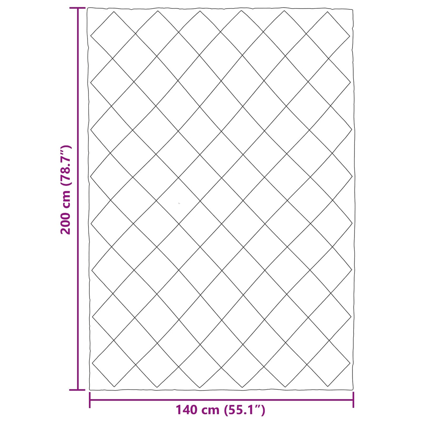 Sommerdecke Anthrazit und Taupe 200 x 140 cm Mikrofaser