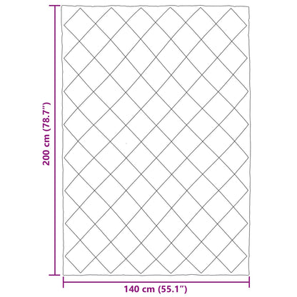 Sommerdecke Anthrazit und Taupe 200 x 140 cm Mikrofaser