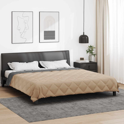 vidaXL Sommerdecke Anthrazit und Taupe 240 x 200 cm Mikrofaser