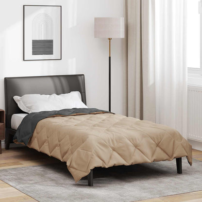 vidaXL Sommerdecke Anthrazit und Taupe 220 x 135 cm Mikrofaser