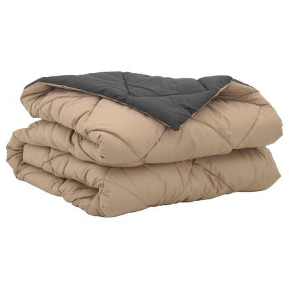vidaXL Sommerdecke Anthrazit und Taupe 220 x 135 cm Mikrofaser
