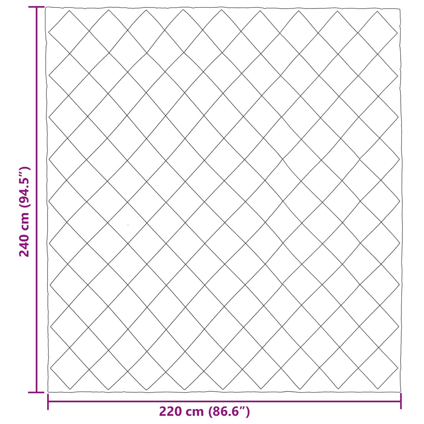 Sommerdecke Anthrazit und Taupe 220 x 240 cm Mikrofaser