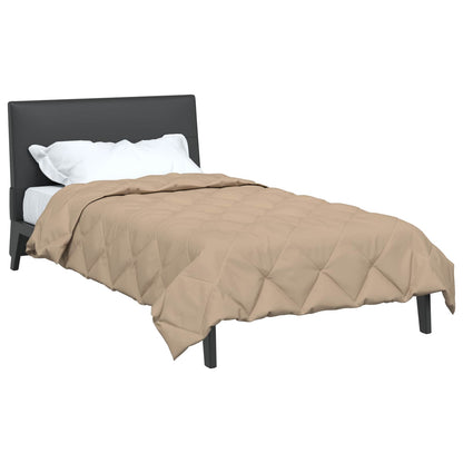 vidaXL Sommerdecke Taupe 220 x 155 cm Mikrofaser