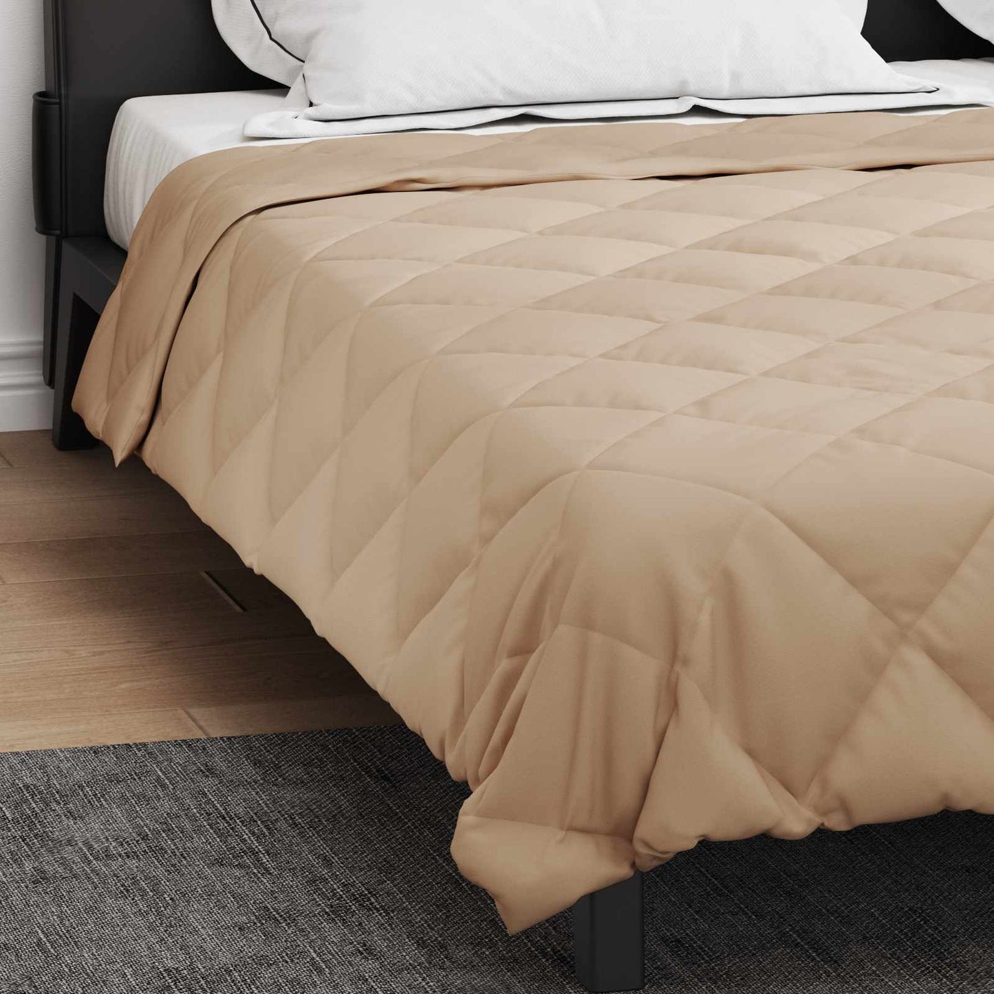 vidaXL Sommerdecke Taupe 220 x 200 cm Mikrofaser