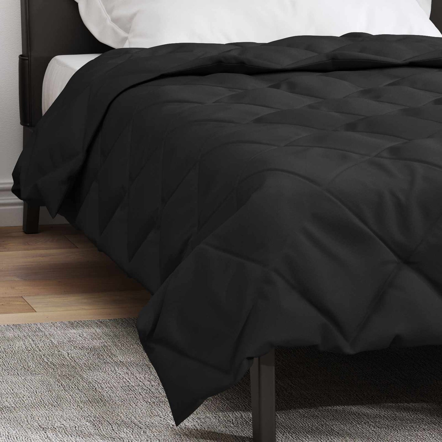 vidaXL Sommerdecke Schwarz 200 x 155 cm Mikrofaser