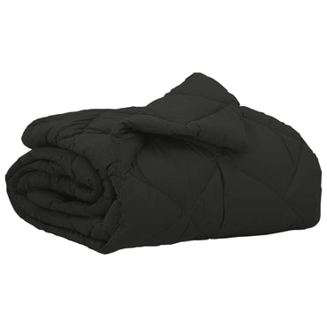 vidaXL Sommerdecke Schwarz 220 x 155 cm Mikrofaser
