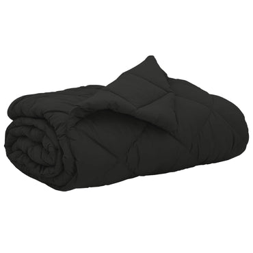 vidaXL Sommerdecke Schwarz 220 x 200 cm Mikrofaser