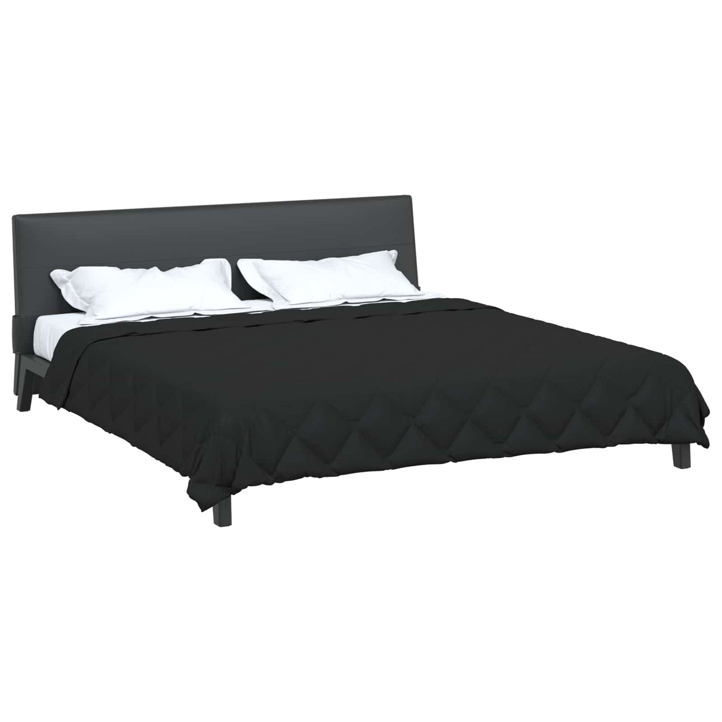 vidaXL Sommerdecke Schwarz 220 x 200 cm Mikrofaser