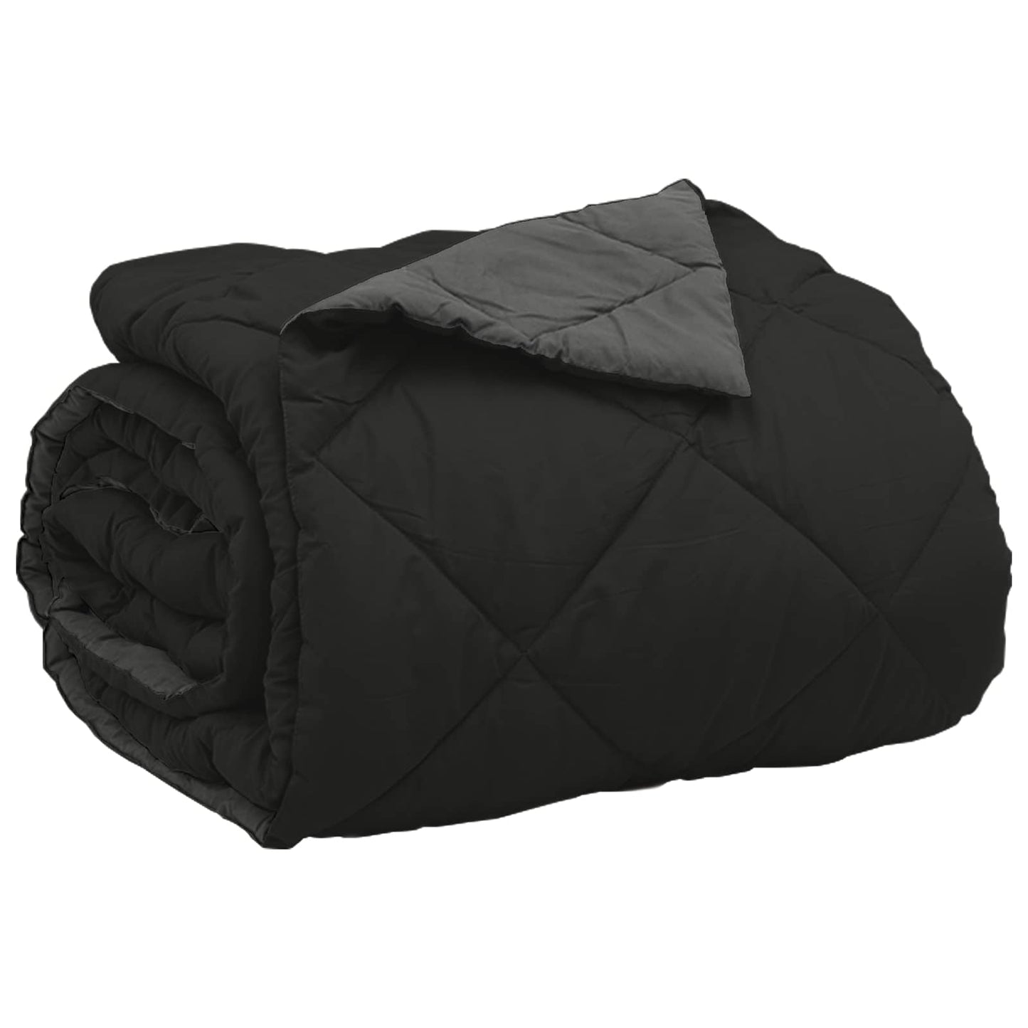 vidaXL Sommerdecke Schwarz und Anthrazit 220 x 240 cm Mikrofaser