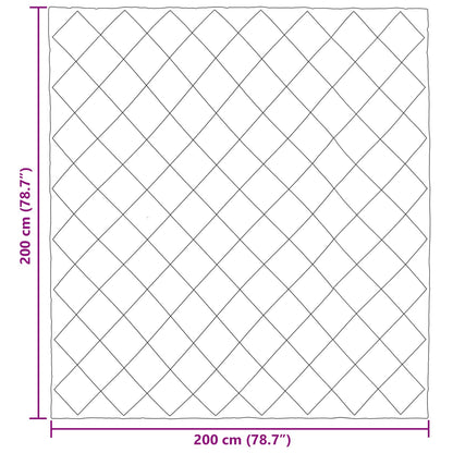 Sommerdecke Schwarz und Taupe 200 x 200 cm Mikrofaser