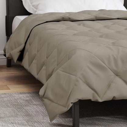 vidaXL Sommerdecke Hellgrau 200 x 140 cm Mikrofaser