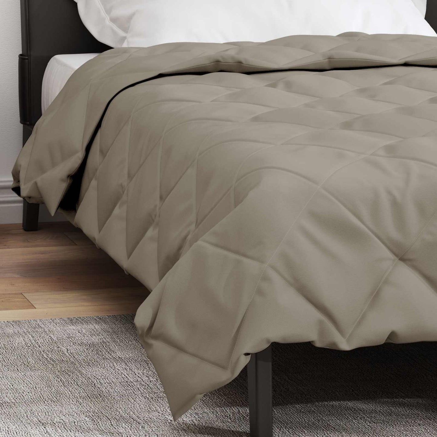 vidaXL Sommerdecke Hellgrau 220 x 155 cm Mikrofaser