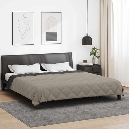 vidaXL Sommerdecke Hellgrau und Anthrazit 240 x 260 cm Mikrofaser