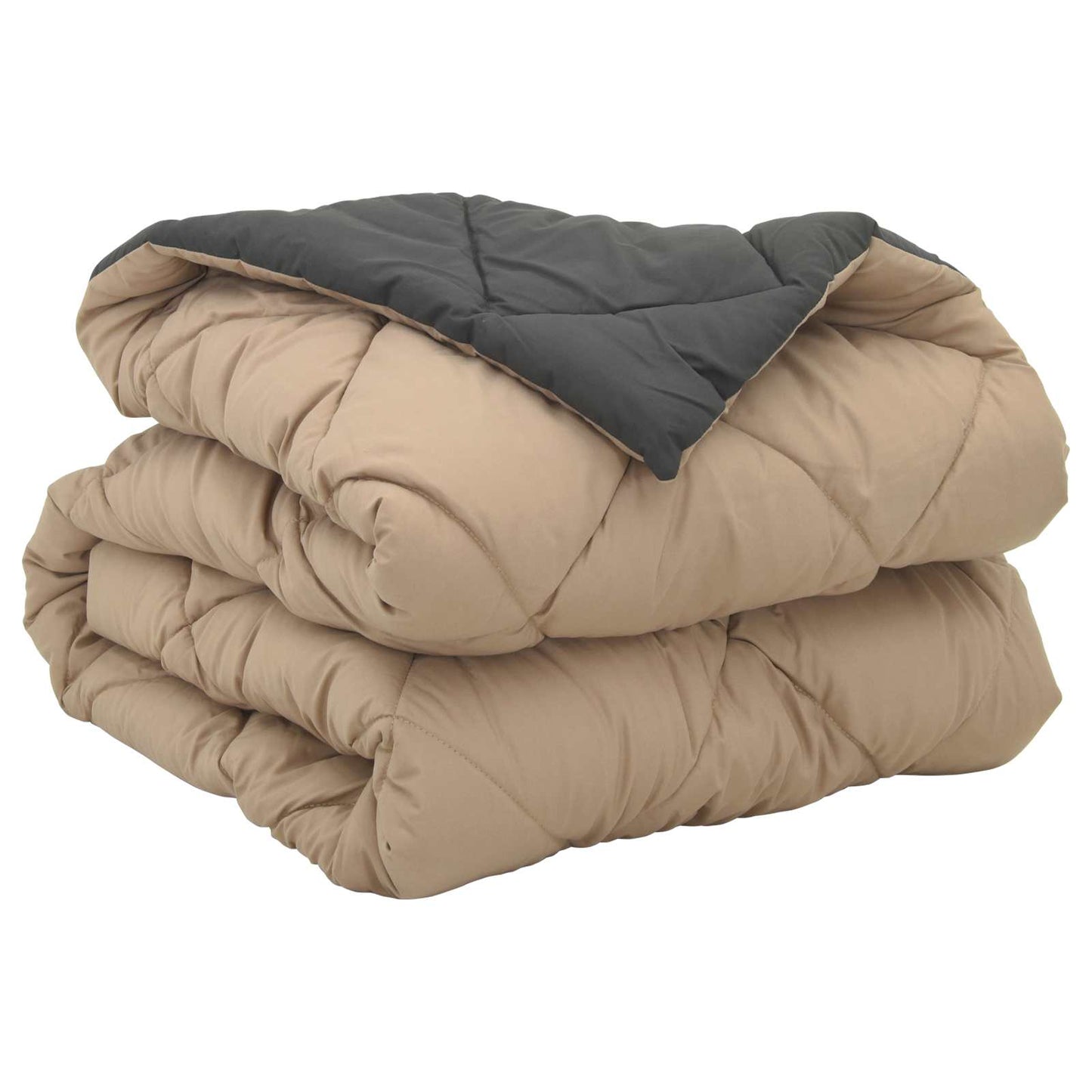 vidaXL Ganzjahresbettdecke Anthrazit und Taupe 200 x 155 cm Mikrofaser