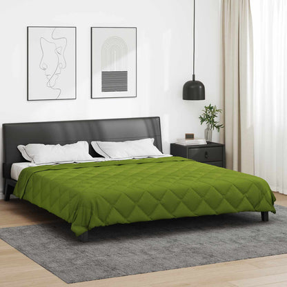 vidaXL Couette toute saison vert 220 x 240 cm microfibre