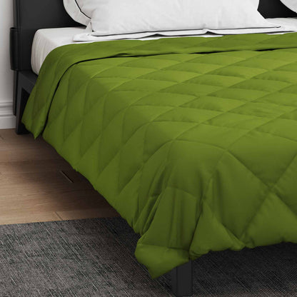 vidaXL Ganzjahresbettdecke Grün 220 x 260 cm Mikrofaser