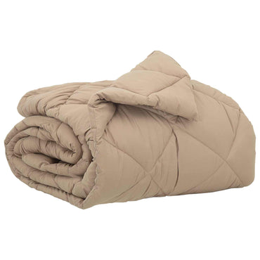 vidaXL Ganzjahresbettdecke Taupe 200 x 140 cm Mikrofaser