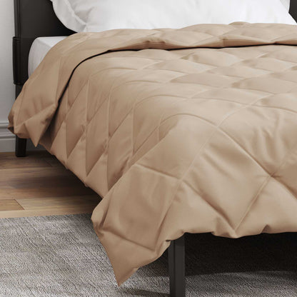 vidaXL Ganzjahresbettdecke Taupe 200 x 155 cm Mikrofaser