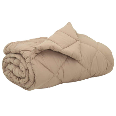 vidaXL Ganzjahresbettdecke Taupe 200 x 200 cm Mikrofaser