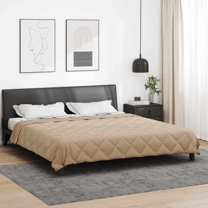 vidaXL Ganzjahresbettdecke Taupe 220 x 200 cm Mikrofaser