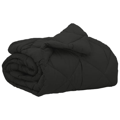 vidaXL Ganzjahresbettdecke Schwarz 220 x 140 cm Mikrofaser