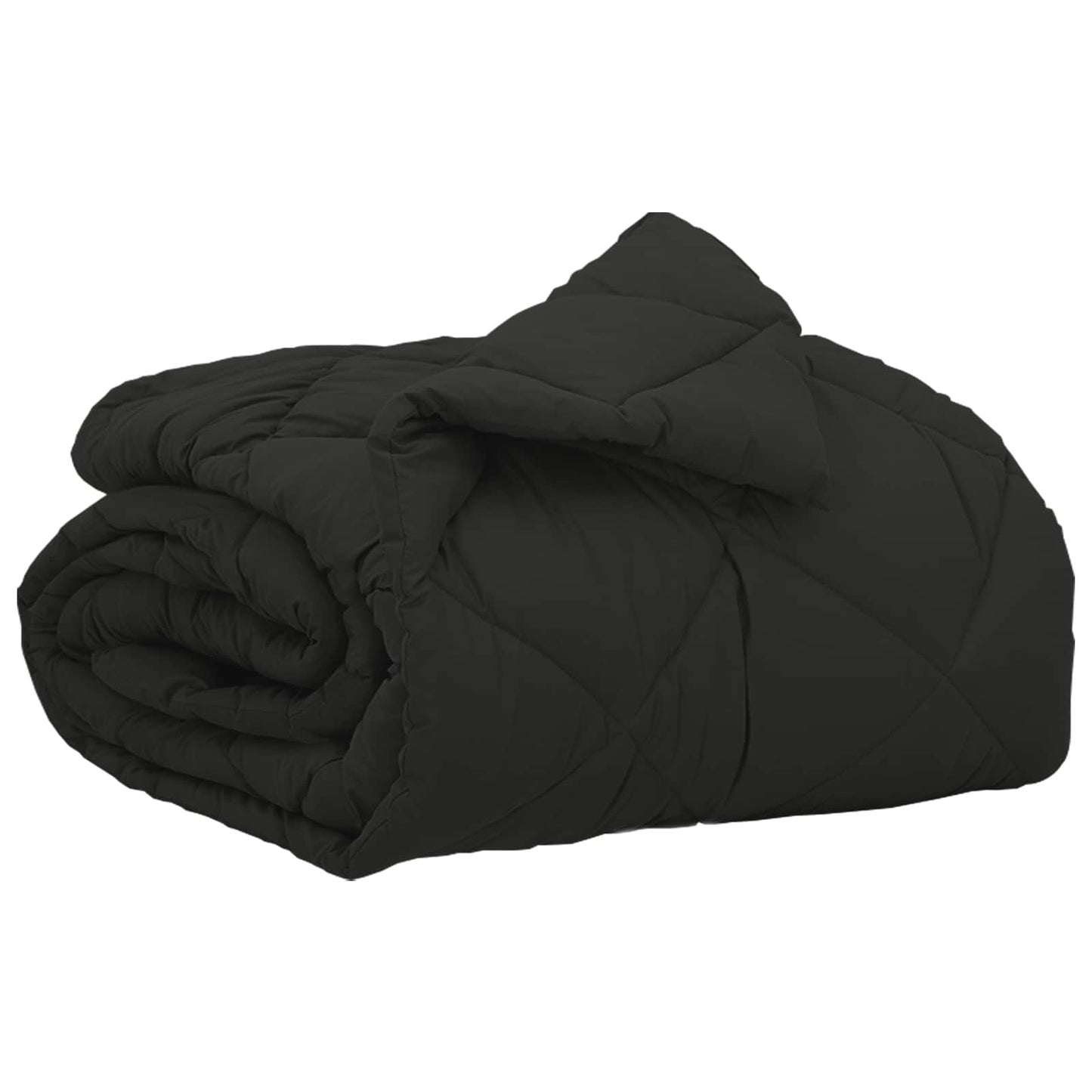 vidaXL Ganzjahresbettdecke Schwarz 220 x 155 cm Mikrofaser