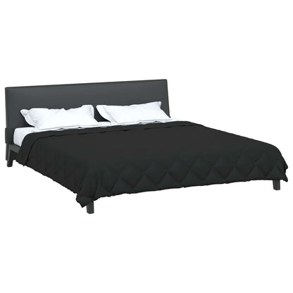 vidaXL Ganzjahresbettdecke Schwarz 220 x 260 cm Mikrofaser