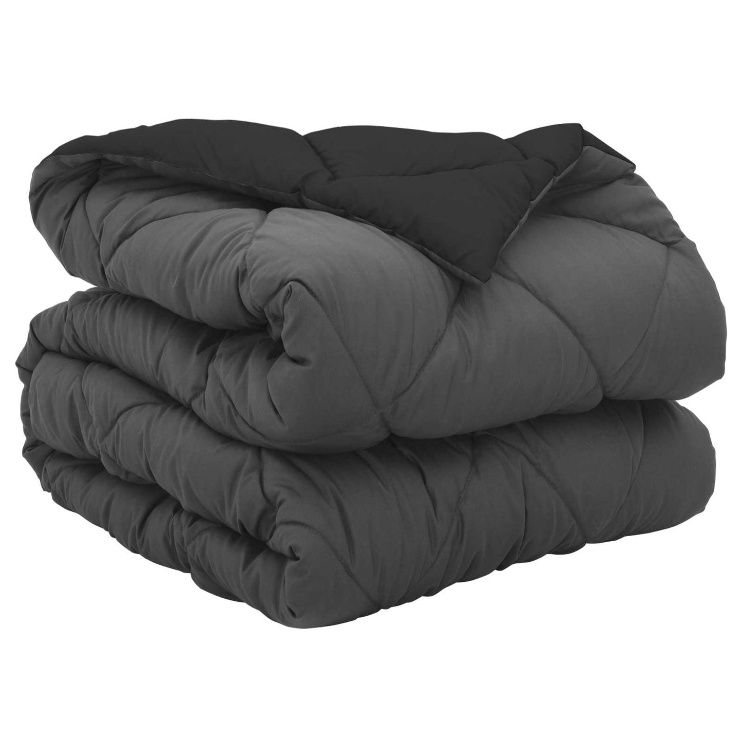 vidaXL Ganzjahresbettdecke Schwarz und Anthrazit 200 x 155 cm