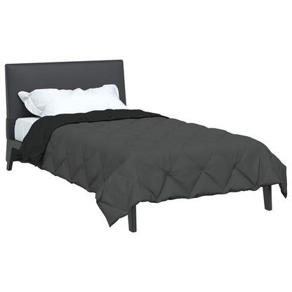 vidaXL Ganzjahresbettdecke Schwarz und Anthrazit 200 x 155 cm