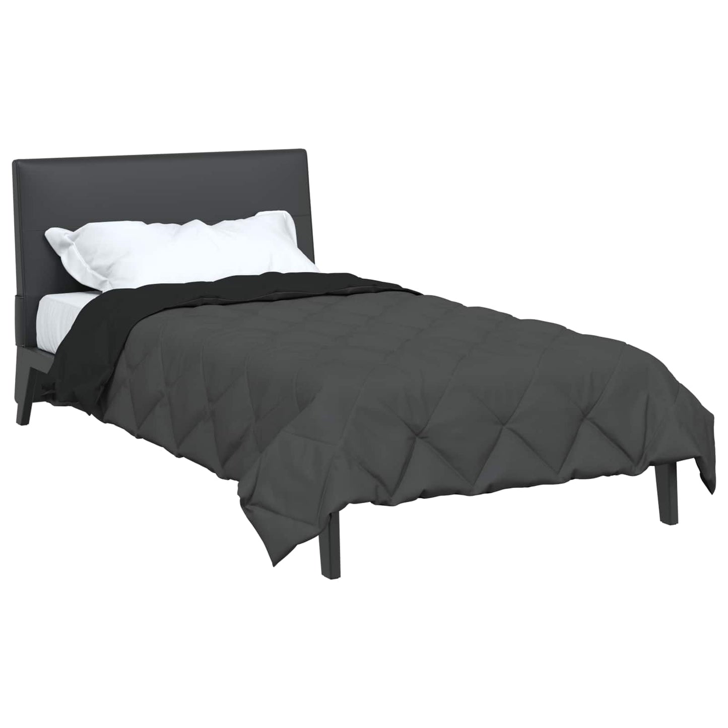 vidaXL Ganzjahresbettdecke Schwarz und Anthrazit 220 x 155 cm