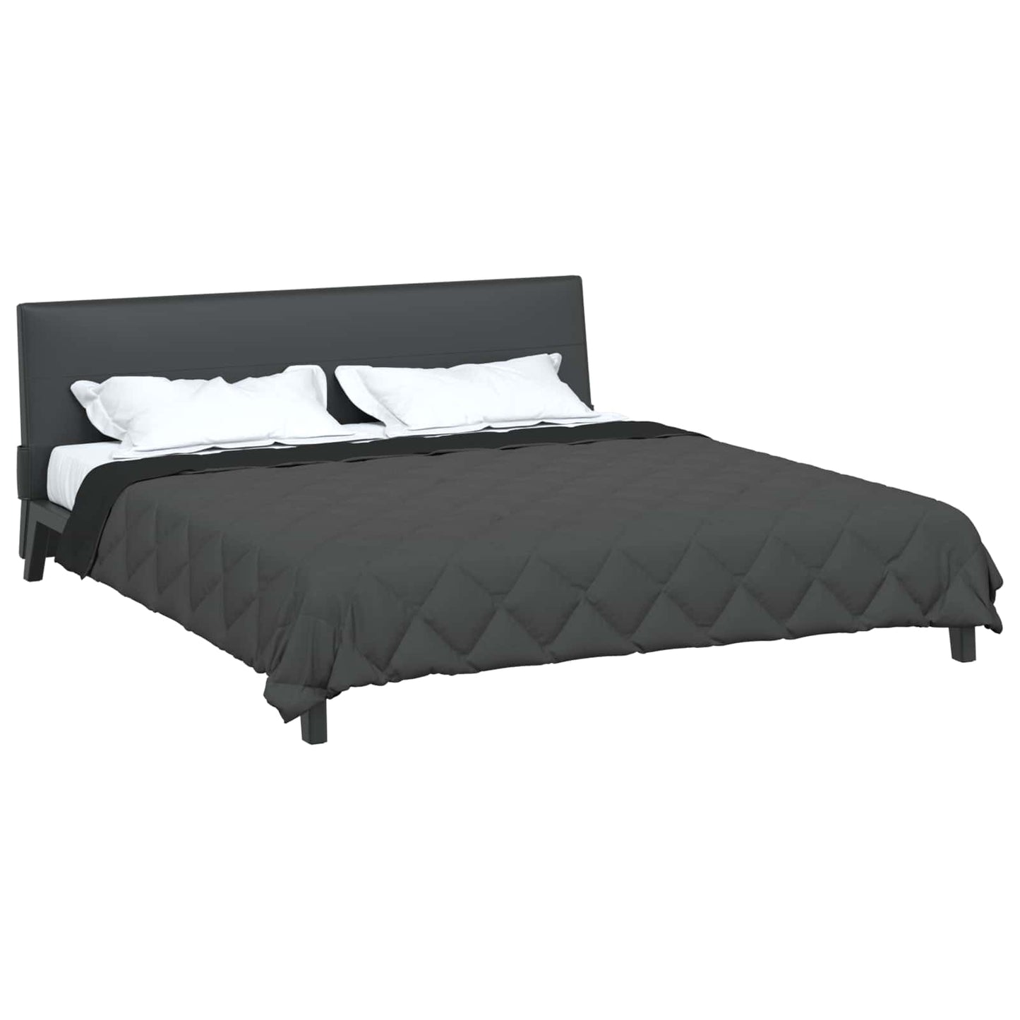 vidaXL Ganzjahresbettdecke Schwarz und Anthrazit 220 x 260 cm