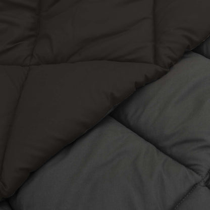 vidaXL Ganzjahresbettdecke Schwarz und Anthrazit 240 x 260 cm