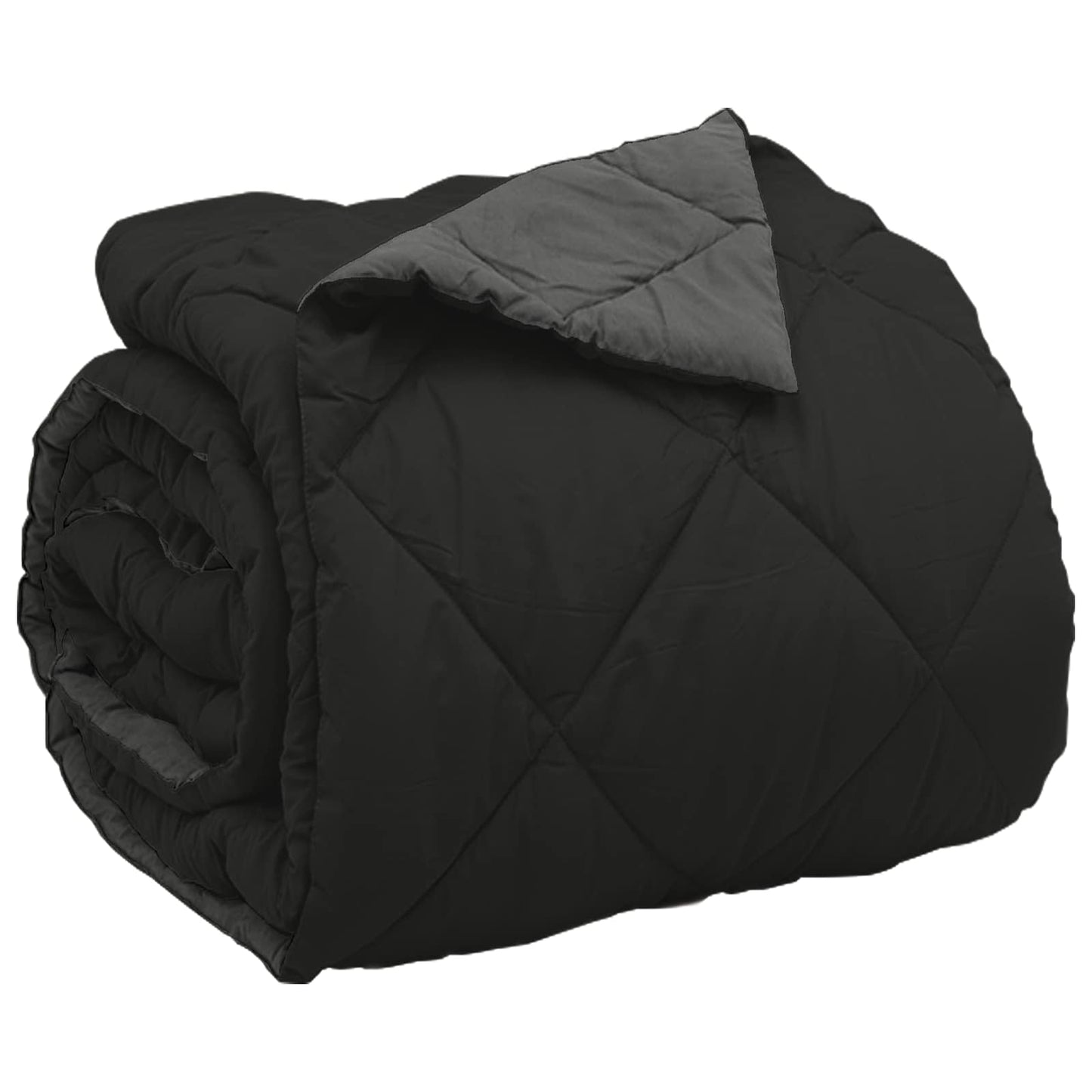 vidaXL Ganzjahresbettdecke Schwarz und Anthrazit 240 x 260 cm