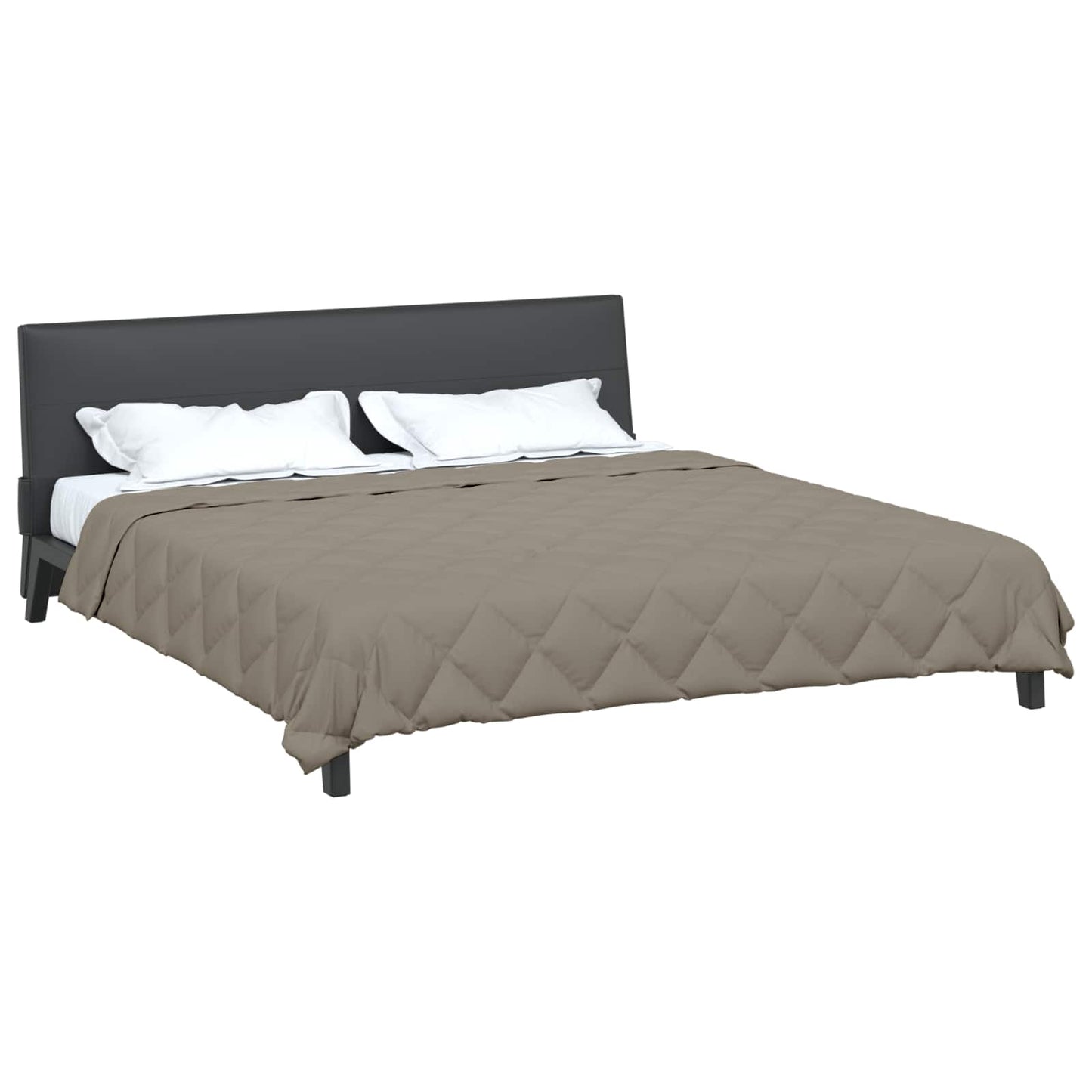 Ganzjahresbettdecke Hellgrau 200 x 200 cm Mikrofaser