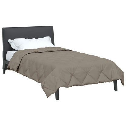 vidaXL Ganzjahresbettdecke Hellgrau 220 x 155 cm Mikrofaser