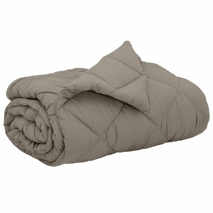 Ganzjahresbettdecke Hellgrau 220 x 260 cm Mikrofaser