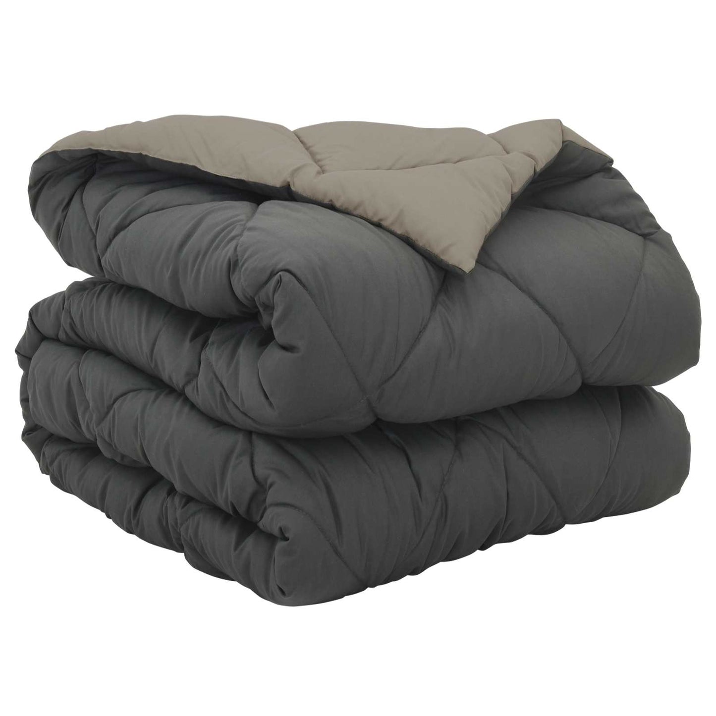 Ganzjahresbettdecke Hellgrau und Anthrazit 200 x 140 cm