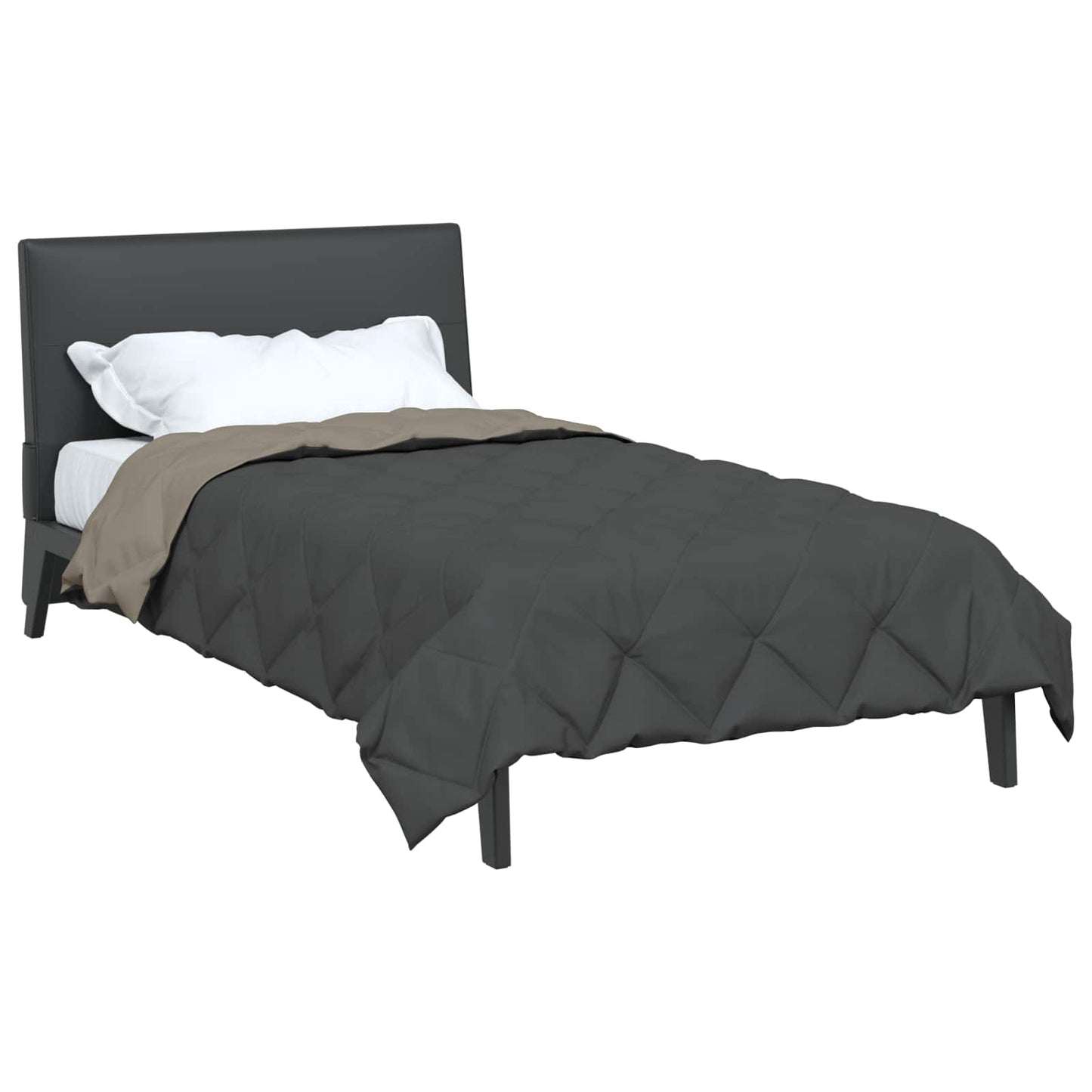 vidaXL Ganzjahresbettdecke Hellgrau und Anthrazit 220 x 155 cm