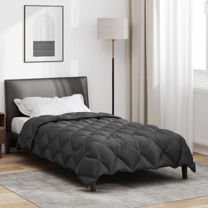 vidaXL Winterbettdecke Anthrazit 220 x 140 cm Mikrofaser
