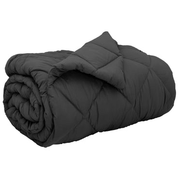 vidaXL Winterbettdecke Anthrazit 220 x 140 cm Mikrofaser